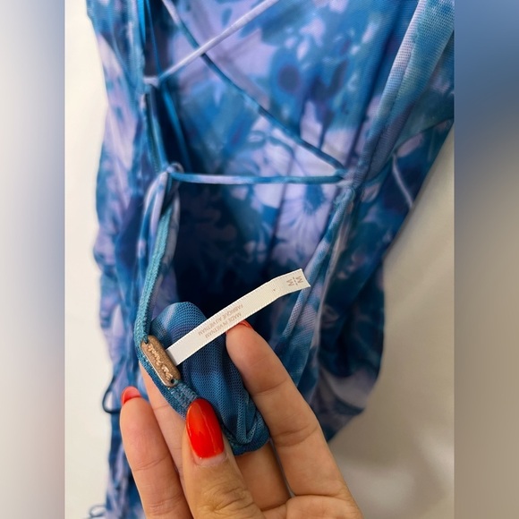 Free People Take Me Away Mesh Midi Dress Size Medium - Picture 8 of 10